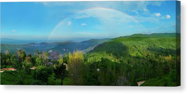 A Real Canvas Print featuring the photograph Rainbow Dream by Steven Robiner