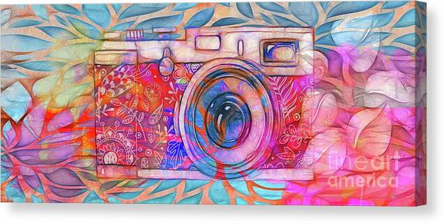 Camera Canvas Print featuring the digital art The Camera - 02v2 by Variance Collections