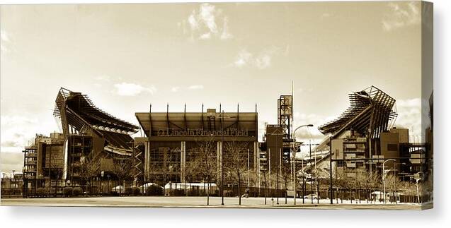 Sports Canvas Print featuring the photograph The Philadelphia Eagles - Lincoln Financial Field by Bill Cannon