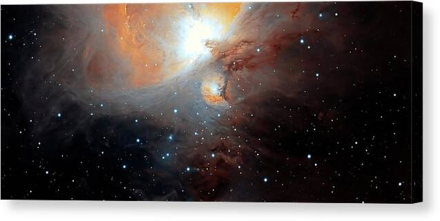 Dust Canvas Print featuring the photograph Part Of The M42 Nebula In Orion by Stocktrek Images