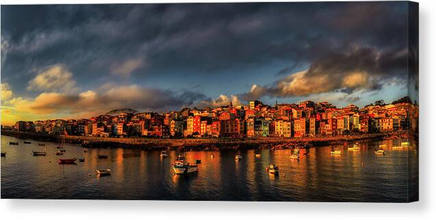 Gailcia Canvas Print featuring the photograph A Guarda Fishing port by Micah Offman