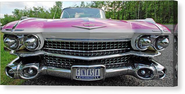 Automobiles Canvas Print featuring the photograph Fintasia by John Schneider