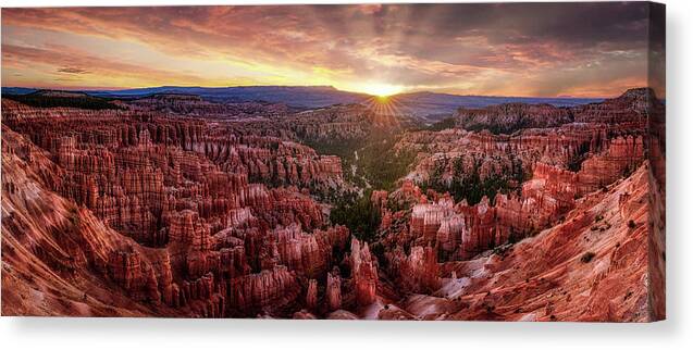 Hoodoos Canvas Print featuring the photograph First Light on the Hoodoos by David Soldano