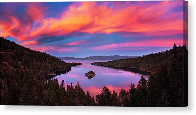 Emerald Bay Canvas Print featuring the photograph Emerald Bay Explode by Brad Scott