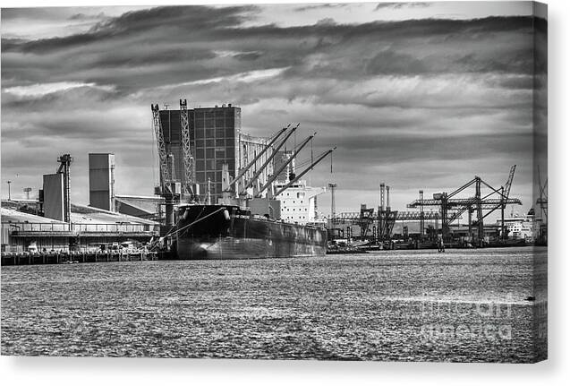 Belfast Canvas Print featuring the photograph Belfast Docks by Jim Orr