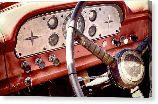 Dash Canvas Print featuring the photograph Mercury Truck by Trever Miller