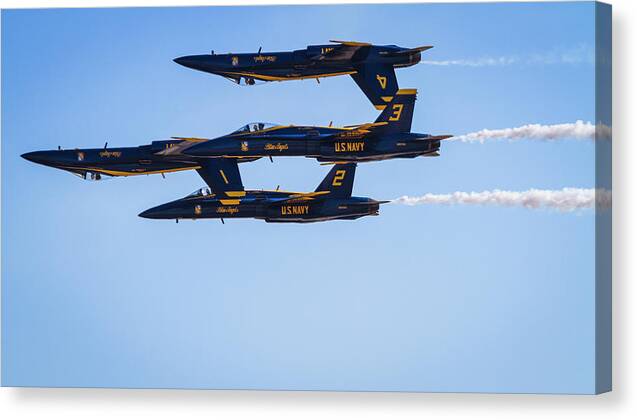 Air Show Canvas Print featuring the photograph Double Farvel Straight by ProPeak Photography