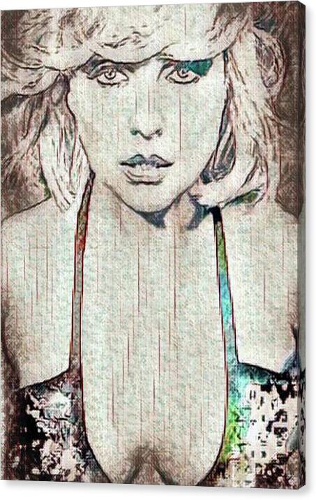Blondie Canvas Print featuring the digital art Rip her to shreds by Jayime Jean