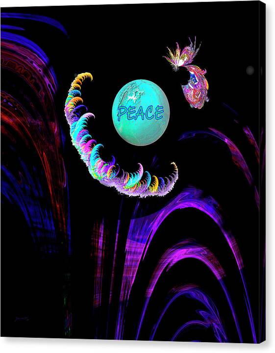 Abstract Canvas Print featuring the digital art Peace by Gerlinde Keating - Galleria GK Keating Associates Inc