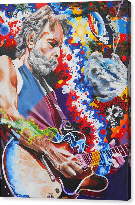 Bob Weir Canvas Print featuring the painting Dizzy With Eternity by Kevin J Cooper Artwork
