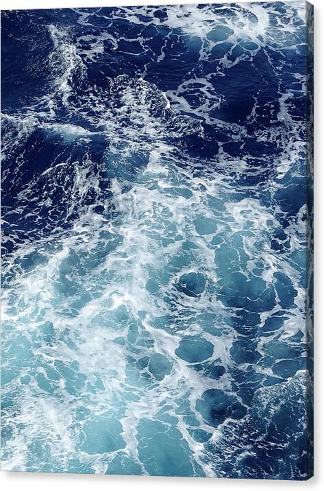 Royal Caribbean Canvas Print featuring the photograph Choppy Blue Waters II by Dan Podsobinski