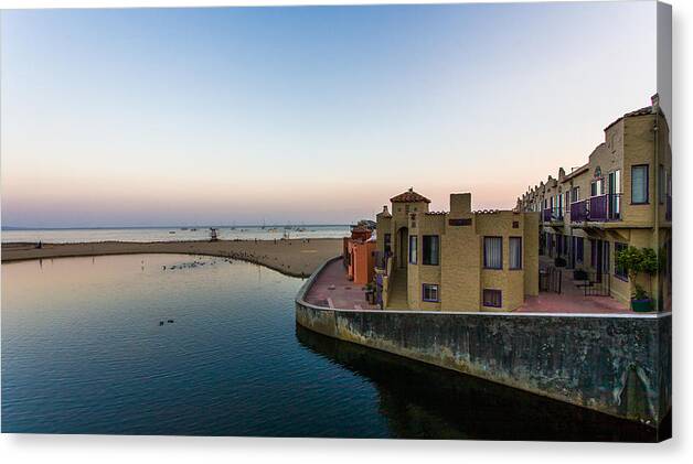 Capitola Canvas Print featuring the photograph Venetian Hotel Capitola by Tommy Farnsworth