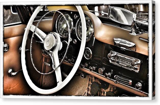Benz Mercedes Sl 190 Germany Canvas Print featuring the photograph Mercedes Benz 190 SL by SM Shahrokni