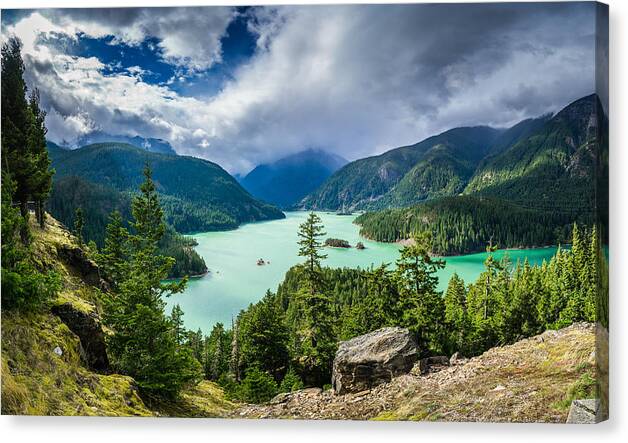 Seattle Photographer Canvas Print featuring the photograph Diablo Lake, North Cascades, WA by Tommy Farnsworth