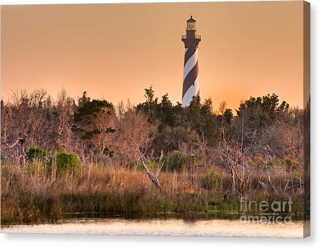 Atlantic Ocean Canvas Print featuring the pyrography Beach Beacon by Dan Waters