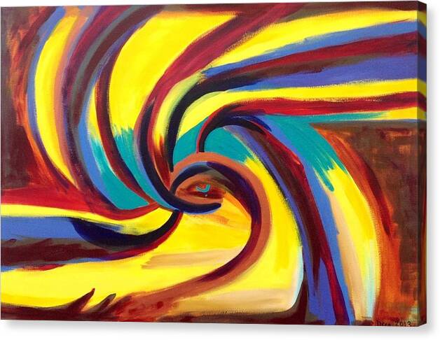 Abstract Paintings Canvas Print featuring the painting Eye of Horus 2013 by Drea Jensen