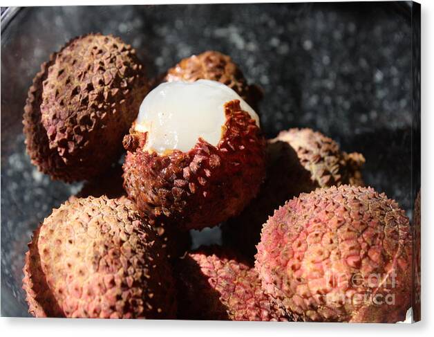Lychees Canvas Print featuring the photograph Lychees by Julie Alison