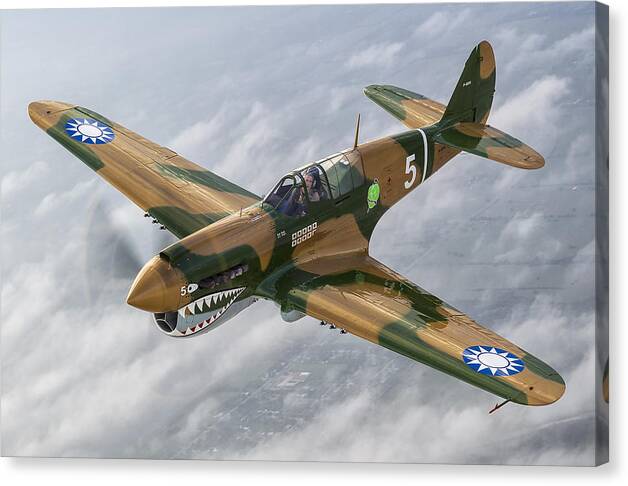 Curtiss Canvas Print featuring the photograph Flying Tiger by Jay Beckman