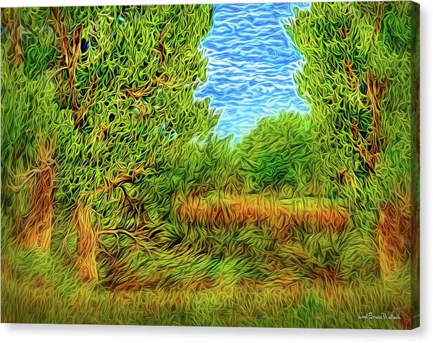 Joelbrucewallach Canvas Print featuring the digital art Green Meadow Afternoon by Joel Bruce Wallach