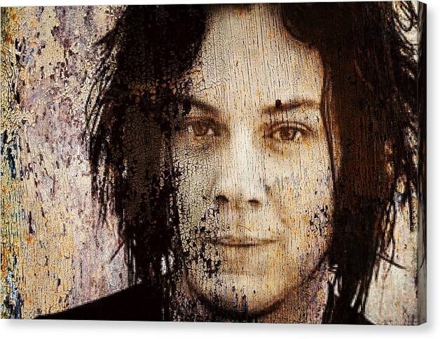 Jack White Canvas Print featuring the mixed media Jack White by Jayime Jean