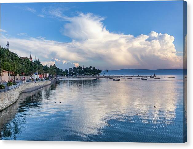 _fineart Canvas Print featuring the photograph Chapala Malecon by Tommy Farnsworth