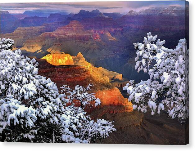 Beautiful Grand Canyon Colors Canvas Print featuring the photograph Forever Grand by Mikes Nature