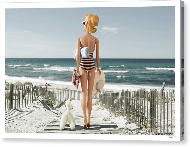 Barbie Canvas Print featuring the digital art Last Days of Summer Blond by David Parise