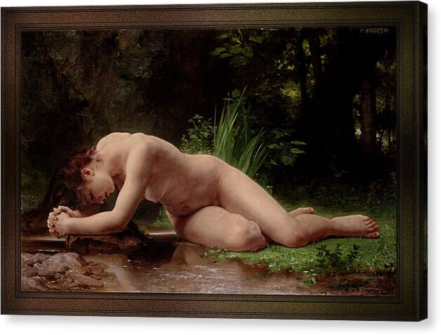 Biblis Canvas Print featuring the painting Biblis by William Adolphe Bouguereau by Rolando Burbon
