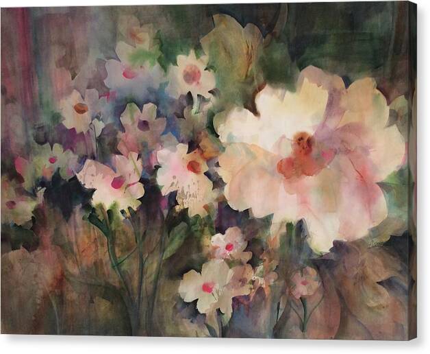 Flowers Canvas Print featuring the painting Melody by Karen Ann Patton