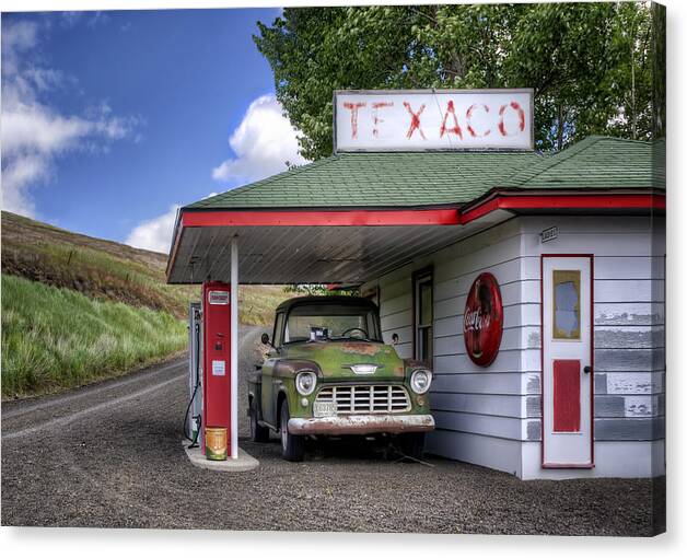 Vintage Gas Station - Chevy Pick-up by Nikolyn McDonald