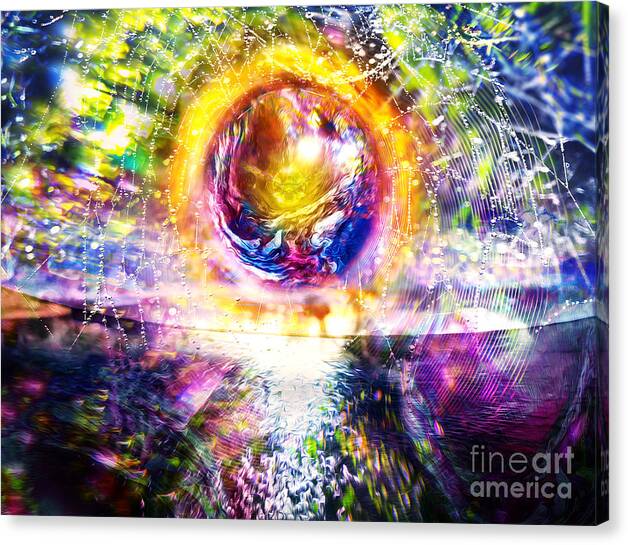 Water Canvas Print featuring the digital art Create Your Life Web by Atousa Raissyan