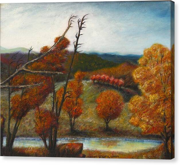 Nature Canvas Print featuring the painting Upstate by Michael Anthony Edwards