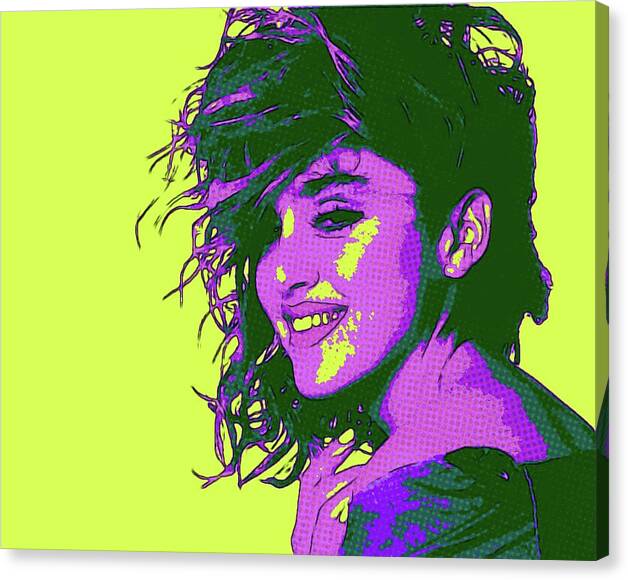 Madonna Canvas Print featuring the digital art Madonna Lucky Star by Jayime Jean