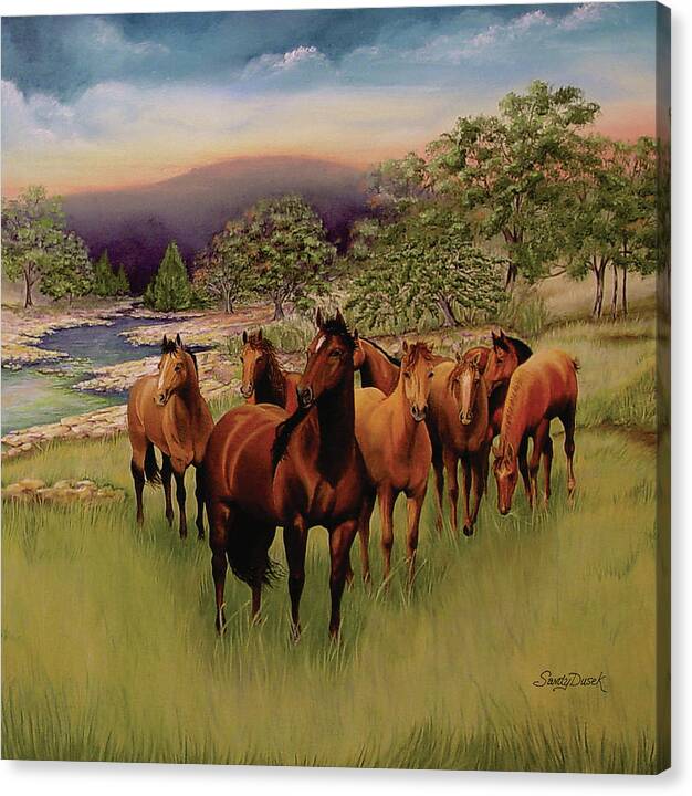 Salado Ii Canvas Print featuring the painting Salado 3 by Sandy Dusek