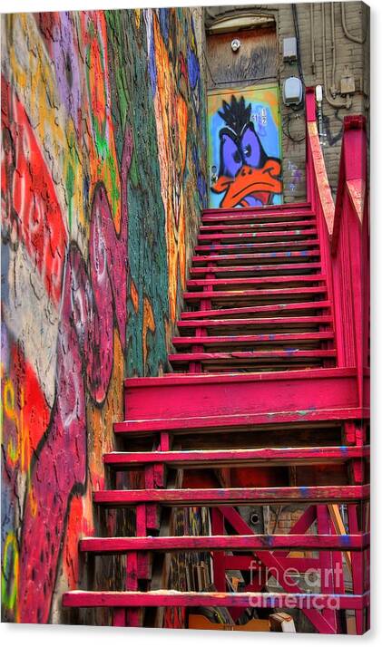 Graffiti Canvas Print featuring the photograph Laffy Daffy by Anthony Wilkening