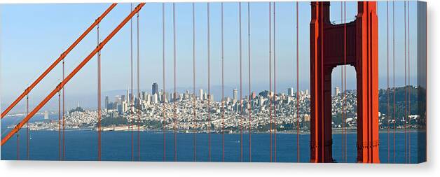 America Canvas Print featuring the photograph Golden Gate Bridge #1 by Melanie Viola