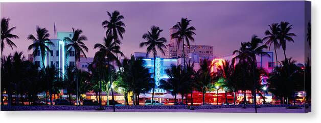 Photography Canvas Print featuring the photograph South Beach, Miami Beach, Florida, Usa #1 by Panoramic Images