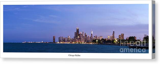 Chicago Canvas Print featuring the photograph Chicago Skyline #2 by Twenty Two North Photography