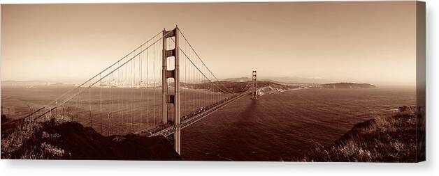Bridge Canvas Print featuring the photograph Golden Gate Bridge #28 by Songquan Deng