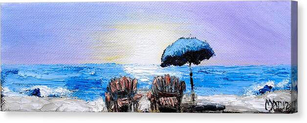 Beach Canvas Print featuring the painting A Day at the Beach by Melissa Torres