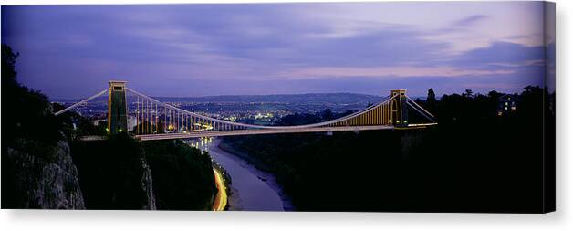 Photography Canvas Print featuring the photograph Bridge Over A River, Clifton Suspension by Panoramic Images