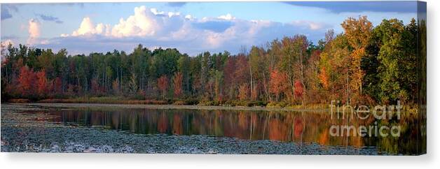Fall Foliage Canvas Print featuring the photograph Fall Reflection by Phil Spitze