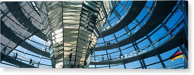 Photography Canvas Print featuring the photograph Glass Dome Reichstag Berlin Germany by Panoramic Images