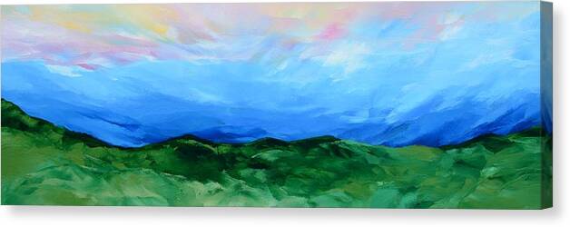 Sky Canvas Print featuring the painting Glimpse of the Splendor by Linda Bailey