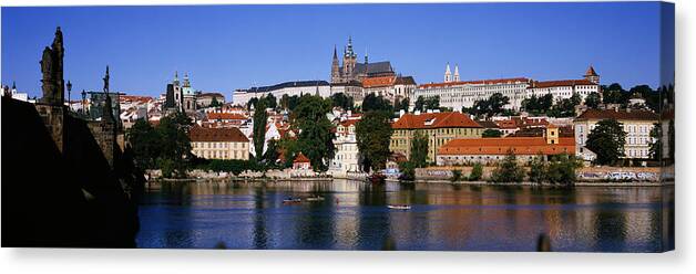 Photography Canvas Print featuring the photograph Lake In Front Of A City, Charles by Panoramic Images