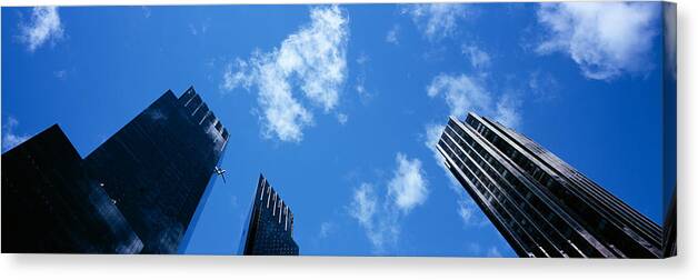 Photography Canvas Print featuring the photograph Low Angle View Of Skyscrapers, Columbus by Panoramic Images