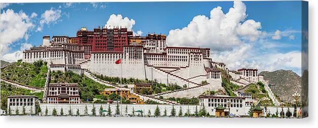 Photography Canvas Print featuring the photograph Low Angle View Of The Potala Palace by Panoramic Images