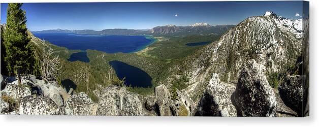 Scenics Canvas Print featuring the photograph Maggies Peak Panorama by Photo ©tan Yilmaz