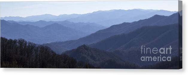 Mountain Landscape Canvas Print featuring the photograph Majesty - Panoramic by Michael Waters