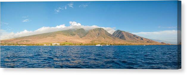 Hawaii Canvas Print featuring the photograph Maui's Southern Mountains  by Lars Lentz